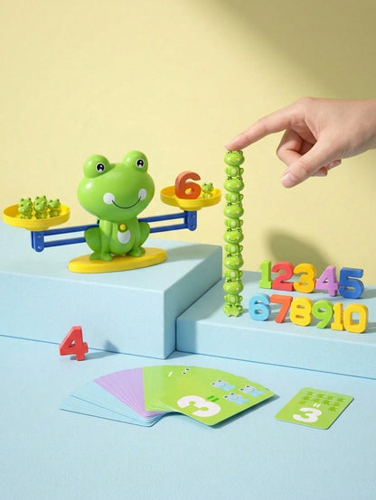 Balance Scale Math Learning Toy With Frog Balance Game, Numbered Blocks & Color Recognition Cards- Educational Counting & Weight Comparison Activity For, Preschool & Kindergarten- Durable Plastic,Vi