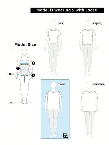 BASICS 2pcs/Set Casual Minimalist Basic Modest Solid Color Knit Round Neck Loose Short Sleeve T-Shirt For Women Tops Everyday Home Black White Summer