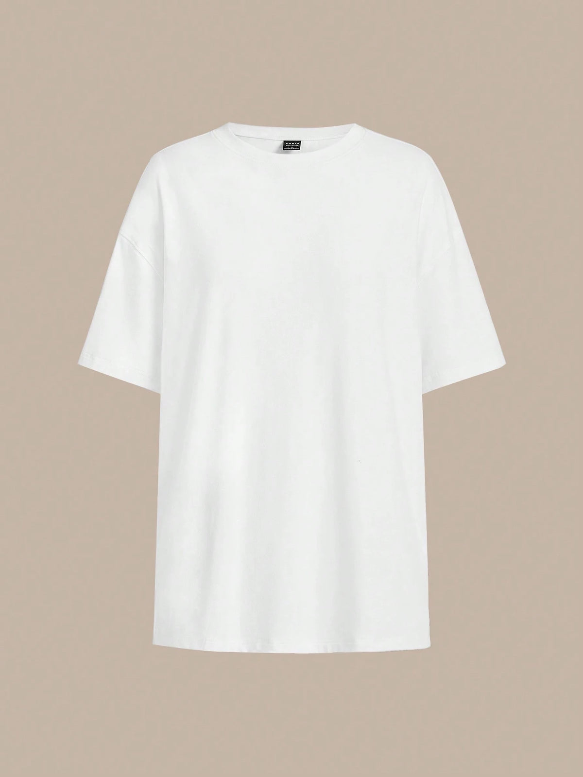 BASICS 2pcs/Set Casual Minimalist Basic Modest Solid Color Knit Round Neck Loose Short Sleeve T-Shirt For Women Tops Everyday Home Black White Summer