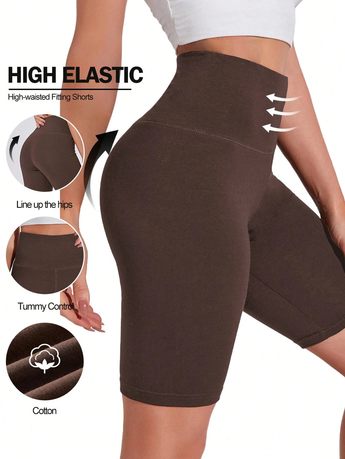 BASICS Tummy Control Biker Shorts Summer For Women