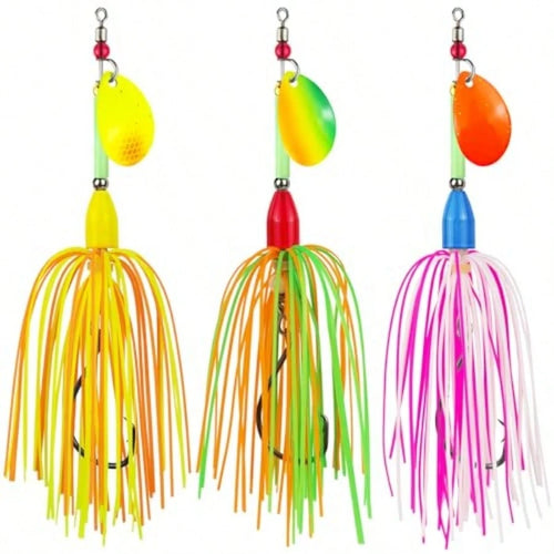 Bass Spinner Baits, Inline Spinnerbaits With Copper Weight Trout Lures Kits For Bass Crappie Walleye