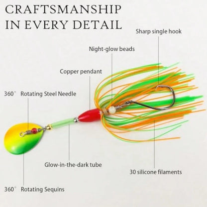 Bass Spinner Baits, Inline Spinnerbaits With Copper Weight Trout Lures Kits For Bass Crappie Walleye