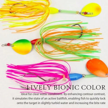 Bass Spinner Baits, Inline Spinnerbaits With Copper Weight Trout Lures Kits For Bass Crappie Walleye