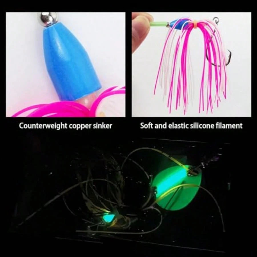 Bass Spinner Baits, Inline Spinnerbaits With Copper Weight Trout Lures Kits For Bass Crappie Walleye