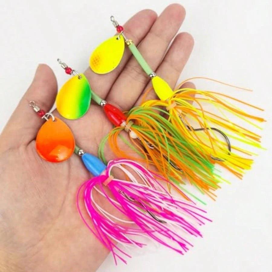 Bass Spinner Baits, Inline Spinnerbaits With Copper Weight Trout Lures Kits For Bass Crappie Walleye