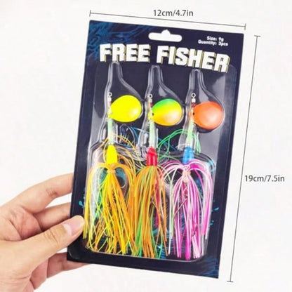 Bass Spinner Baits, Inline Spinnerbaits With Copper Weight Trout Lures Kits For Bass Crappie Walleye