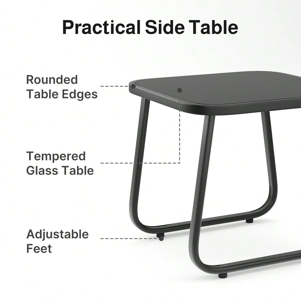 Bealife Outdoor Bistro Set 3-Piece – Rattan Rocking Chairs With Coffee Table, All-Weather Patio Furniture For Balcony & Garden