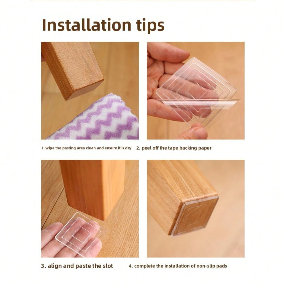 Bed Legs, Sofa Legs, Movable Silent Table Corners, Floor Bed Legs, Silicone Furniture Feet Pads, Fixers, Table Leg Anti-Slip Pads