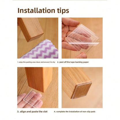 Bed Legs, Sofa Legs, Movable Silent Table Corners, Floor Bed Legs, Silicone Furniture Feet Pads, Fixers, Table Leg Anti-Slip Pads