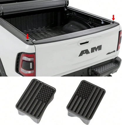 Bed Rail Stake Pocket Covers For Dodge Ram 1500 ABS Black 2 Pcs