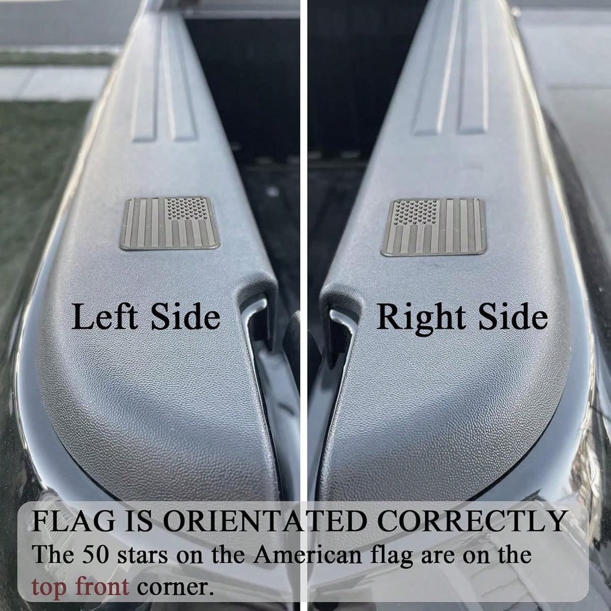 Bed Rail Stake Pocket Covers For Dodge Ram 1500 ABS Black 2 Pcs