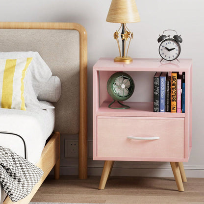 Bedside Table, Modern Open Storage Side Table, Double-Tier Nightstand, Suitable For Small Spaces, Living Rooms, And Bedrooms.