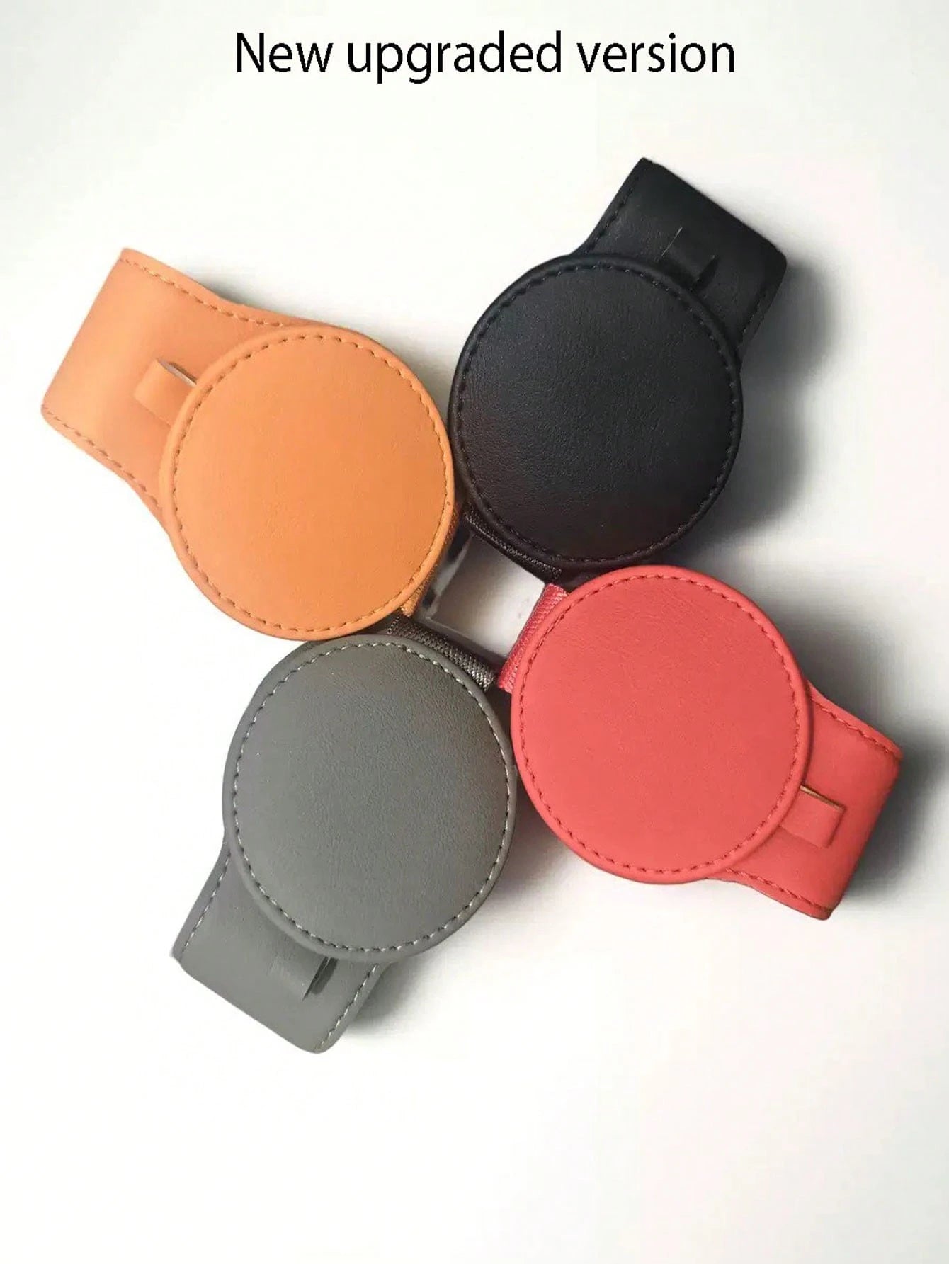 Beige Microfiber Leather Car Glasses Holder