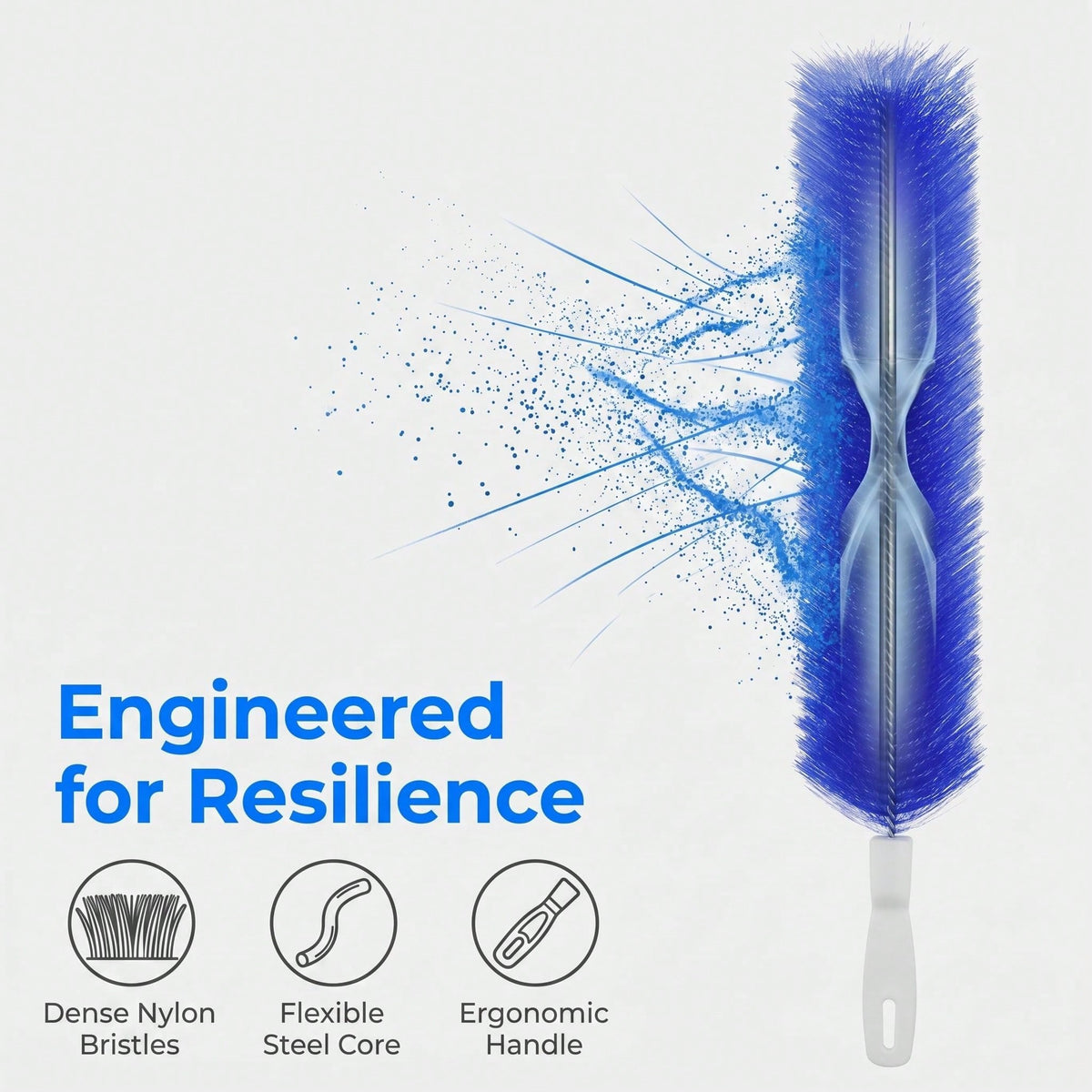 Bendable Microfiber Head,Reusable Dust Remover,Fan Cleaning Brush Washable And Reusable; Suitable For Ceiling Fan Blades, Blinds, Air Conditioner Vents, And Car Interiors (Blue-4pcs)