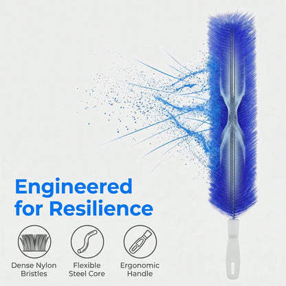 Bendable Microfiber Head,Reusable Dust Remover,Fan Cleaning Brush Washable And Reusable; Suitable For Ceiling Fan Blades, Blinds, Air Conditioner Vents, And Car Interiors (Blue-4pcs)