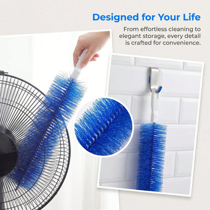 Bendable Microfiber Head,Reusable Dust Remover,Fan Cleaning Brush Washable And Reusable; Suitable For Ceiling Fan Blades, Blinds, Air Conditioner Vents, And Car Interiors (Blue-4pcs)