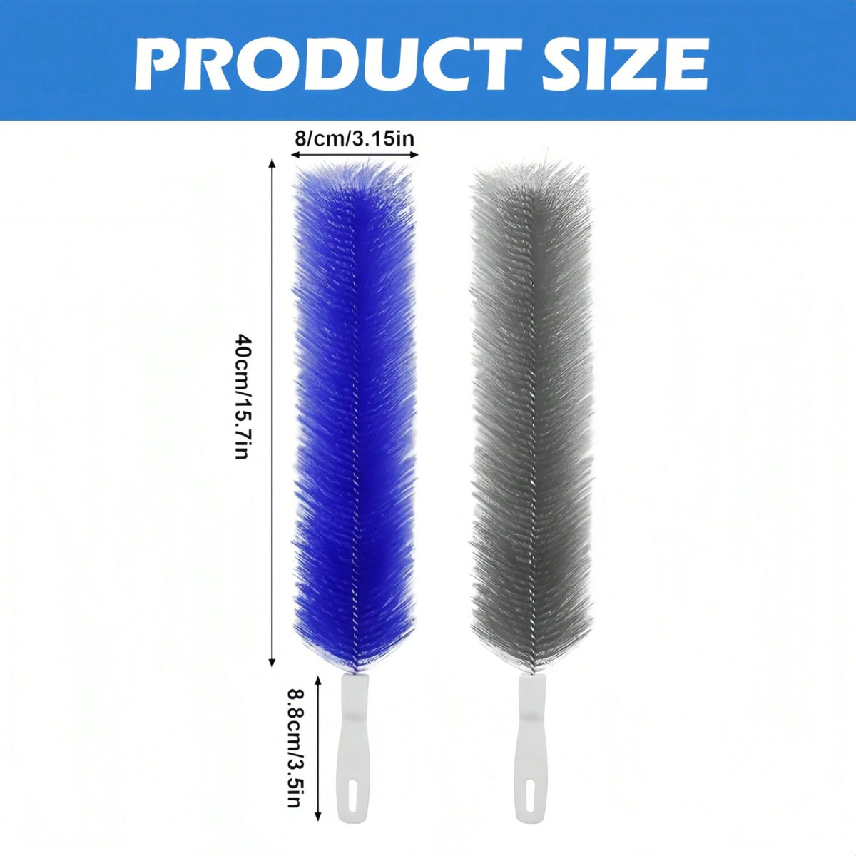 Bendable Microfiber Head,Reusable Dust Remover,Fan Cleaning Brush Washable And Reusable; Suitable For Ceiling Fan Blades, Blinds, Air Conditioner Vents, And Car Interiors (Blue-4pcs)