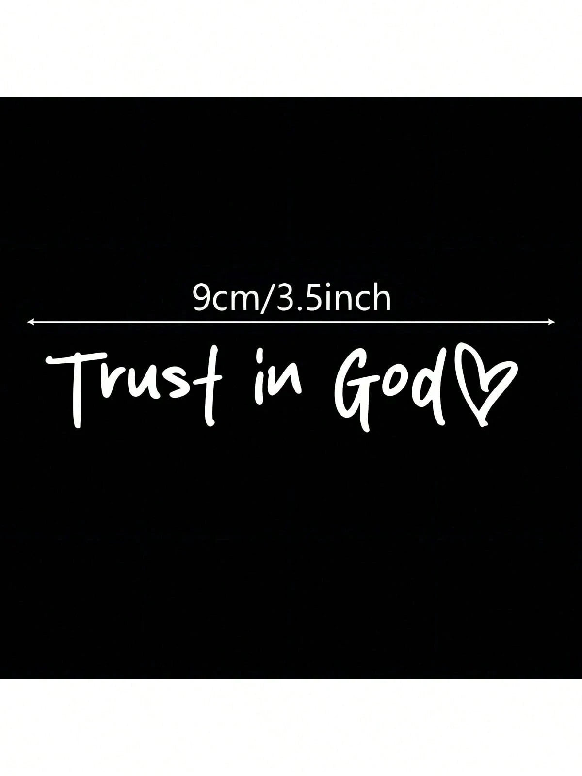 Bible Verse Christian Mirror Sticker- Trust In God, Faith, Hope, Love, Self-Adhesive Shiny Look, Teacher Gift, "Trust In God" Pattern With Heart