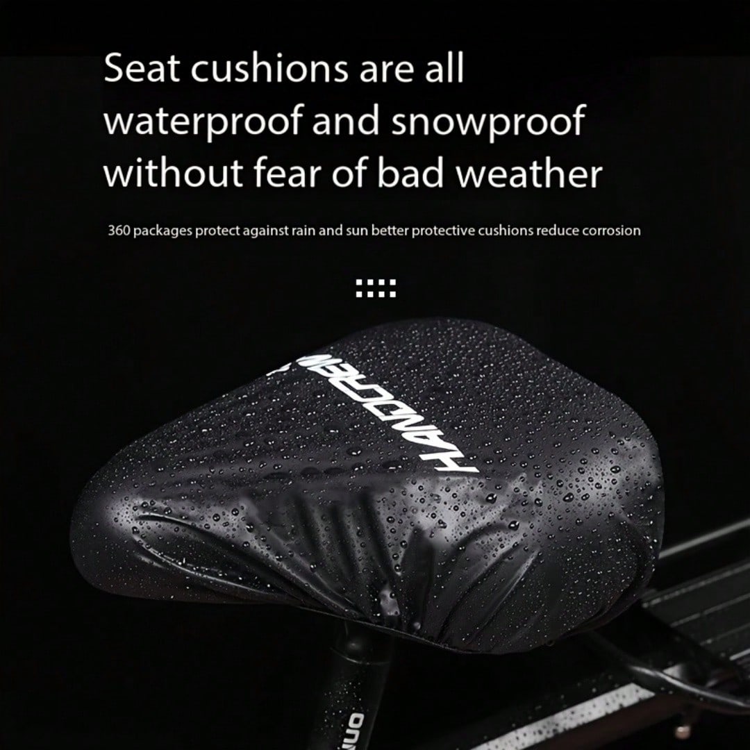 Bicycle Saddle Rain Cover – Thickened, Waterproof PVC Material With A 360° Full-Coverage Design And Non-Slip Elastic Hem. Protects Against Rain, Snow, Sun, And Corrosion. Universal Fit For Mountain Bi