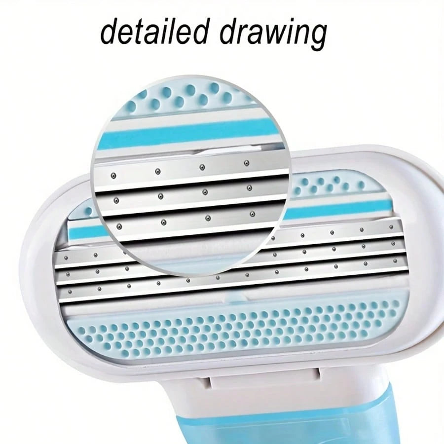 Bikini-Specific Women's Razor Triple-Layer Stainless Steel Safety Blades Replaceable Blade Head Hair Shaver For Intimate Areas, Underarms, And Leg Hair