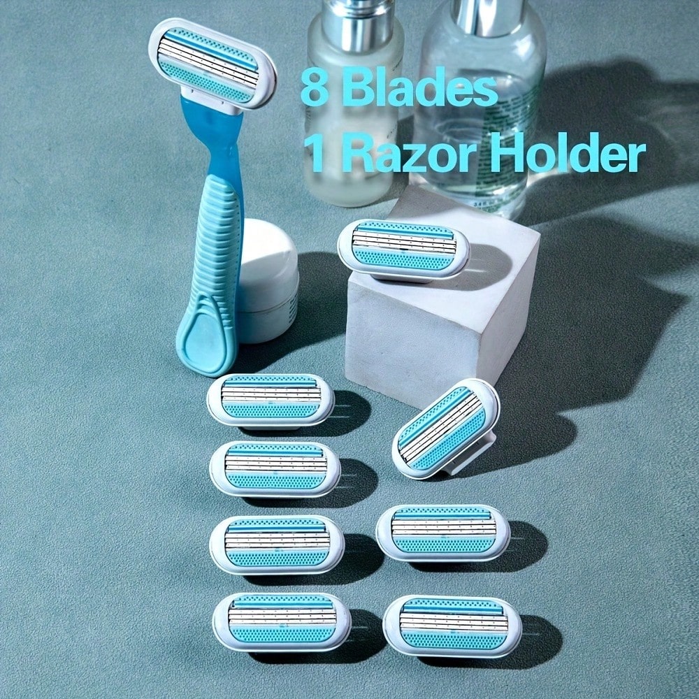 Bikini-Specific Women's Razor Triple-Layer Stainless Steel Safety Blades Replaceable Blade Head Hair Shaver For Intimate Areas, Underarms, And Leg Hair