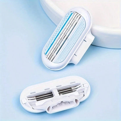 Bikini-Specific Women's Razor Triple-Layer Stainless Steel Safety Blades Replaceable Blade Head Hair Shaver For Intimate Areas, Underarms, And Leg Hair