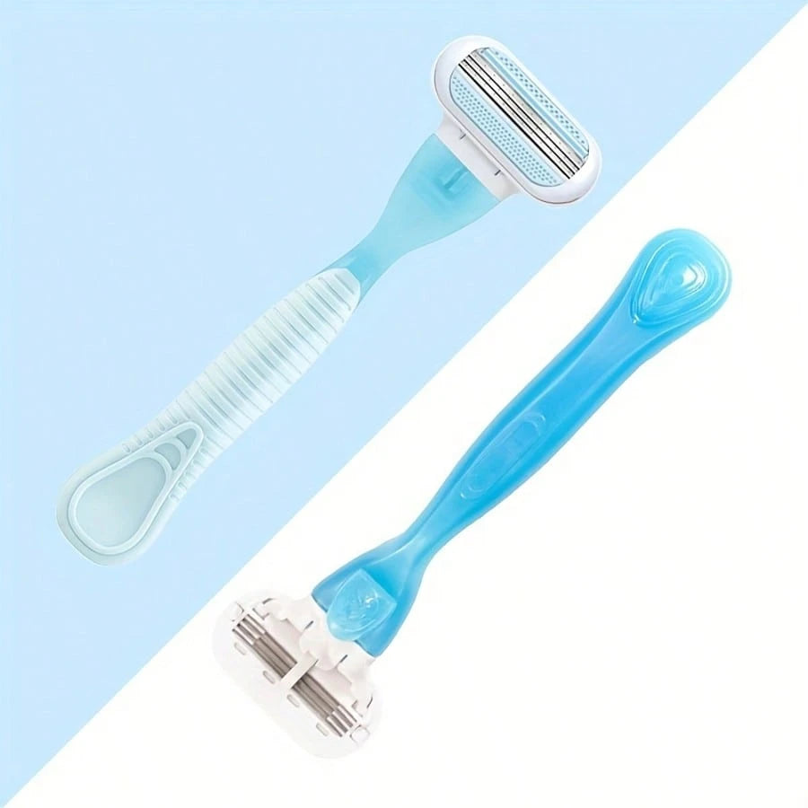 Bikini-Specific Women's Razor Triple-Layer Stainless Steel Safety Blades Replaceable Blade Head Hair Shaver For Intimate Areas, Underarms, And Leg Hair