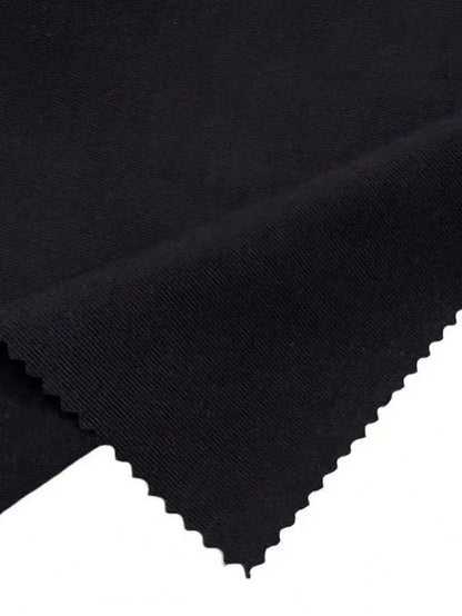 Black Casual T-Shirt For Women, Asymmetrical Hem With Lace Splicing| Essential Summer Daily Wear, Stylish & Elegant Top For Commute, Vacation Top