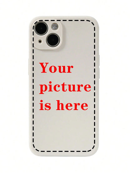 Black DIY Phone Shockproof Case 1pc Personalized Soft Phone Case Customized With Life, Family, Scenery, Wedding Photos, Matching Phone Cases, Gifts For Friends, Mother's Day, Wedding Gift, Anniversary