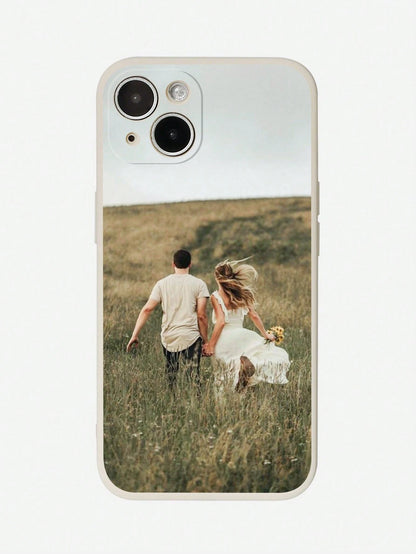 Black DIY Phone Shockproof Case 1pc Personalized Soft Phone Case Customized With Life, Family, Scenery, Wedding Photos, Matching Phone Cases, Gifts For Friends, Mother's Day, Wedding Gift, Anniversary