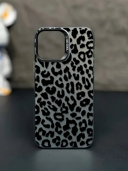 Black Fashion Leopard Print Pattern Cheetah, Leopard Print 1pc Cheetah Pattern Full Coverage Protective Phone Case Compatible With IPhone 15 Pro Max/15 Pro/15/14/13/12/11, Compatible With IPhone 13 Pr