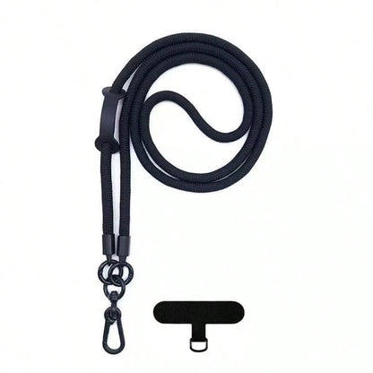 Black Lanyard Patch 1pc Nylon Phone Lanyard, Sturdy Outdoor Crossbody Strap, High-End Accessory For Camera Or Phone Spring Gift