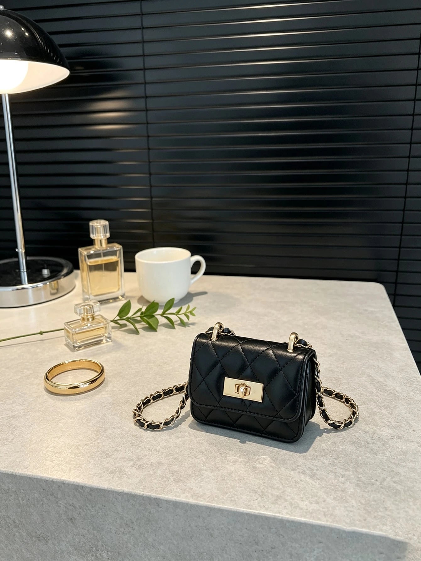 Black Rhombus Chain Bag Women's New High-End Small Square Bag Fashion Shoulder Crossbody Bag Versatile Underarm Bag Suitable For Shopping, Wallet, Shopping, Young Women, College Students, Newcomers, W