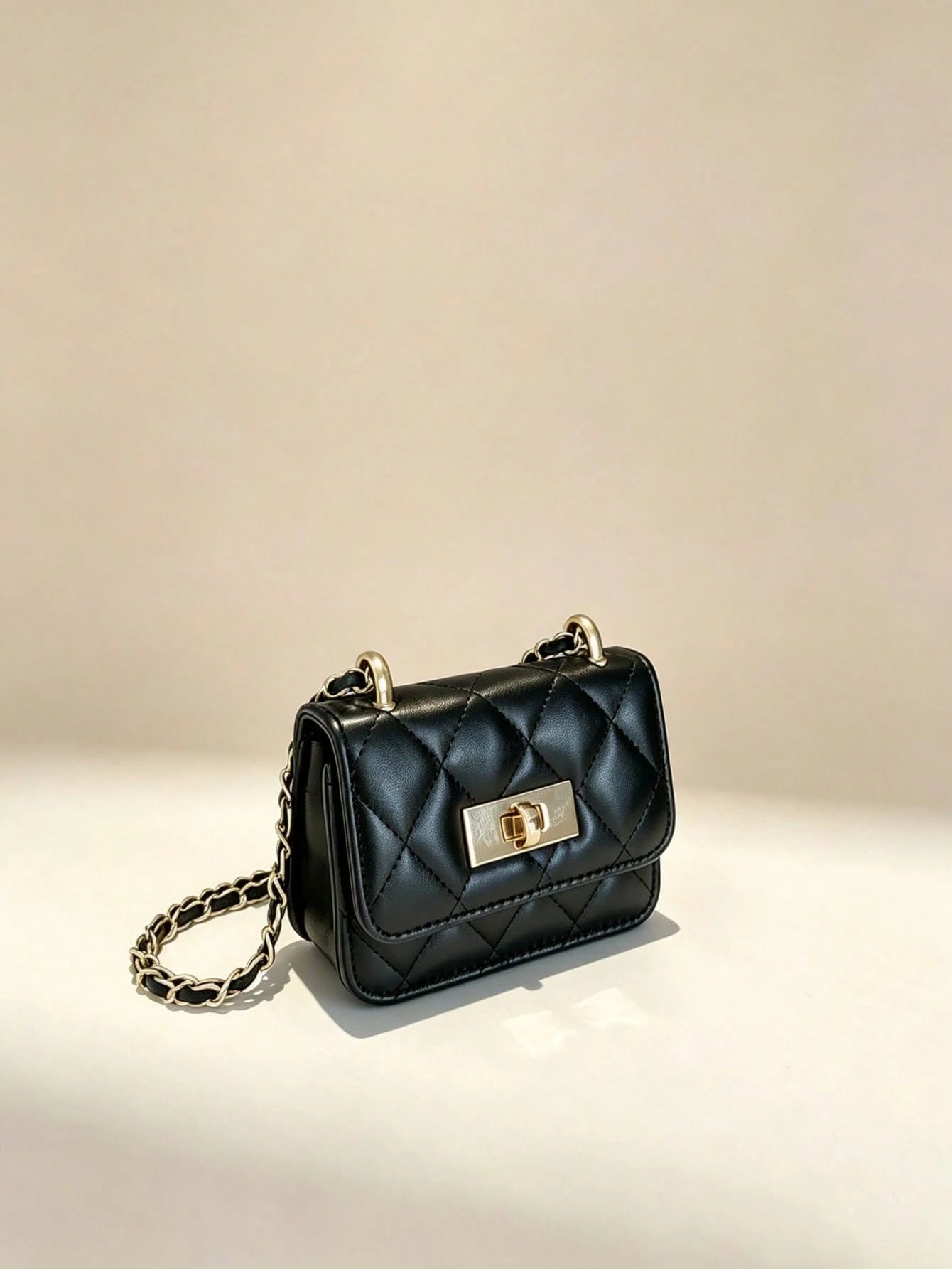 Black Rhombus Chain Bag Women's New High-End Small Square Bag Fashion Shoulder Crossbody Bag Versatile Underarm Bag Suitable For Shopping, Wallet, Shopping, Young Women, College Students, Newcomers, W