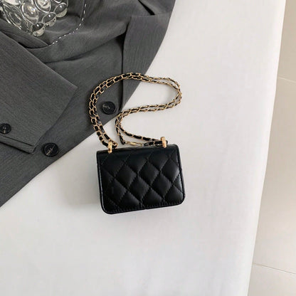 Black Rhombus Chain Bag Women's New High-End Small Square Bag Fashion Shoulder Crossbody Bag Versatile Underarm Bag Suitable For Shopping, Wallet, Shopping, Young Women, College Students, Newcomers, W