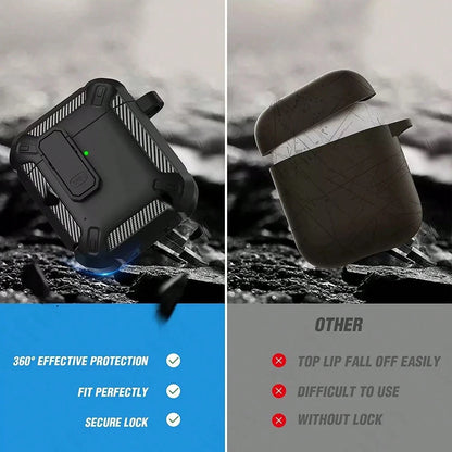 Black Shockproof Case Only Compatible With Original Apple Bluetooth Earphones, Anti-Scratch And Anti-Drop Protective Case, With Cleaning Brush Spring Gift