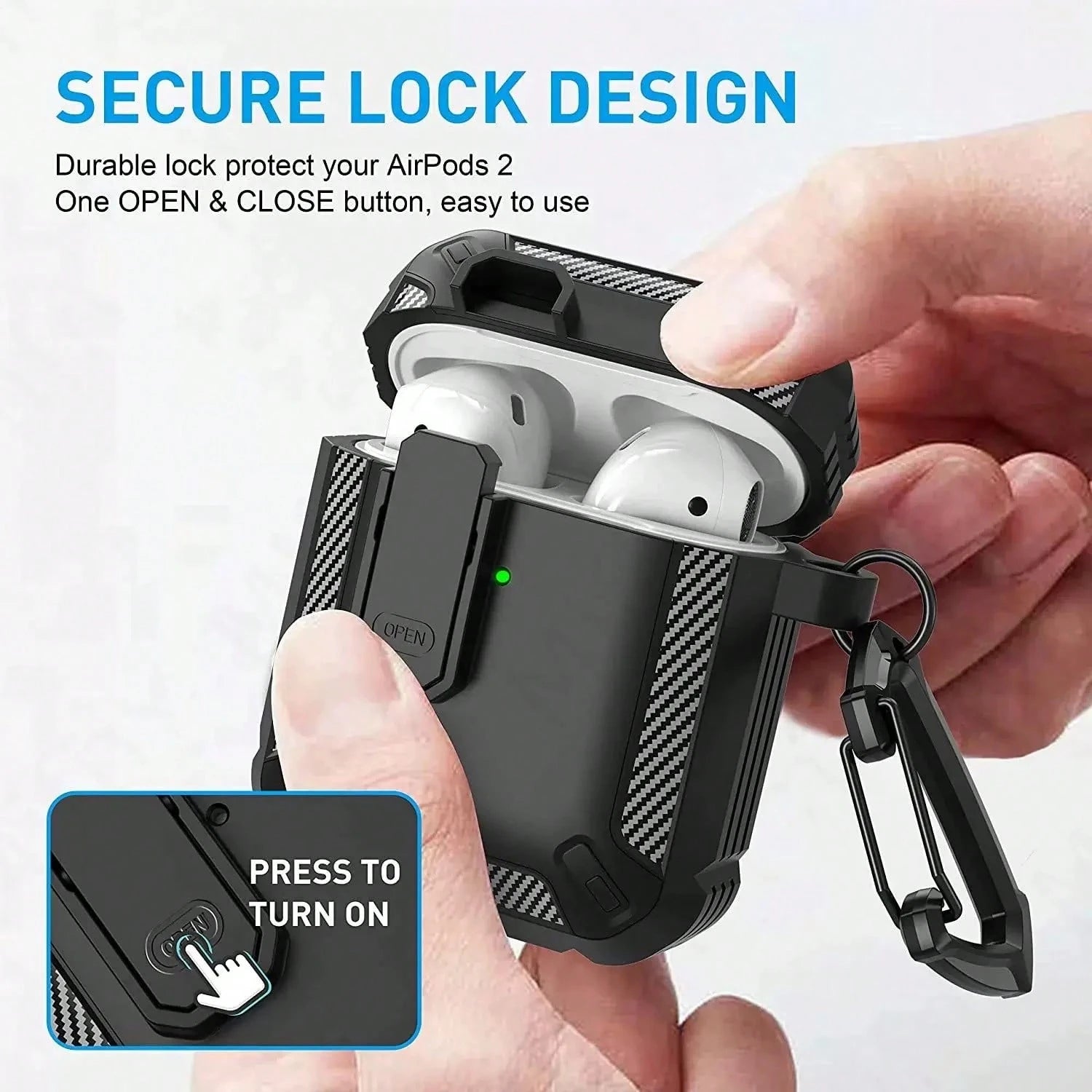 Black Shockproof Case Only Compatible With Original Apple Bluetooth Earphones, Anti-Scratch And Anti-Drop Protective Case, With Cleaning Brush Spring Gift