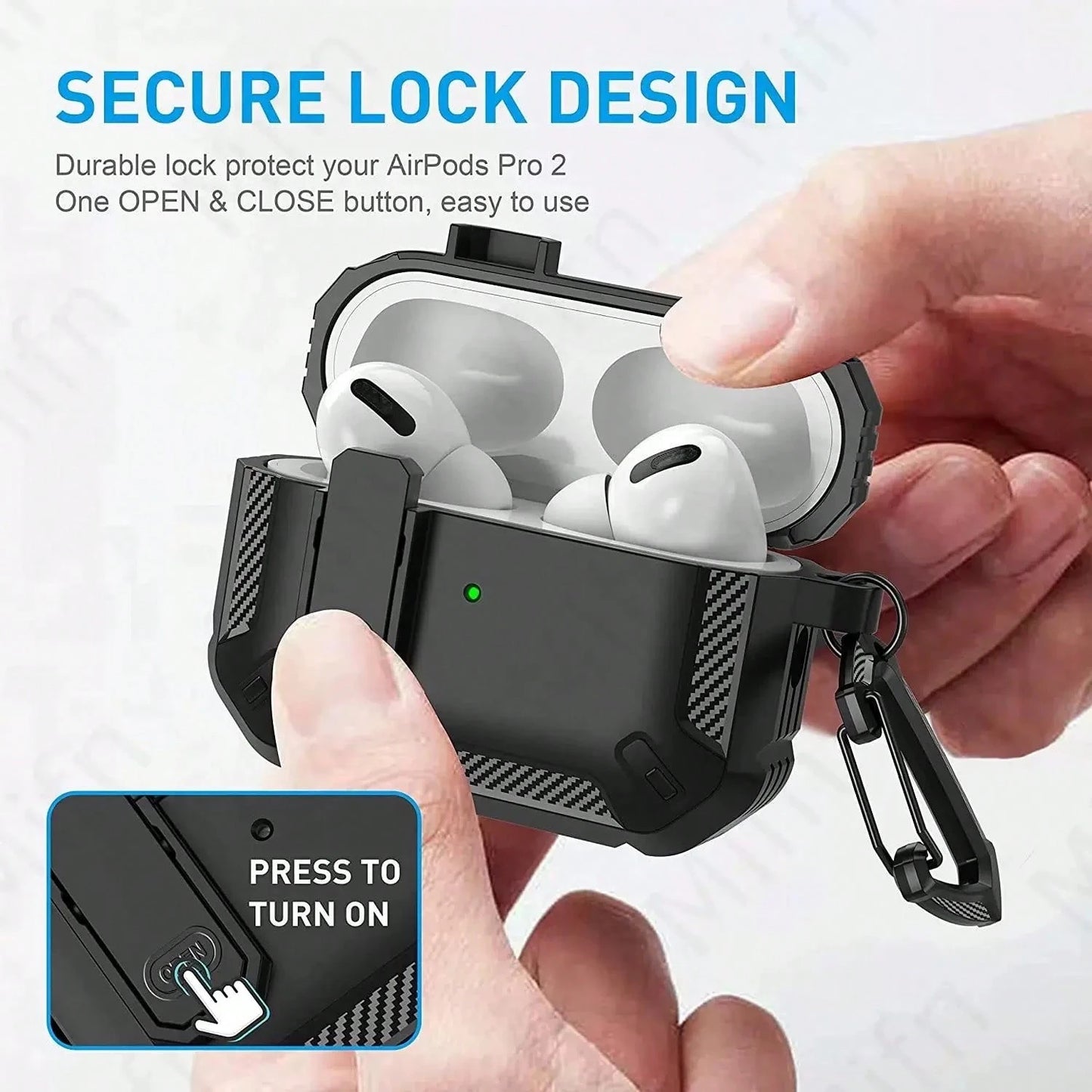 Black Shockproof Case Only Compatible With Original Apple Bluetooth Earphones, Anti-Scratch And Anti-Drop Protective Case, With Cleaning Brush Spring Gift