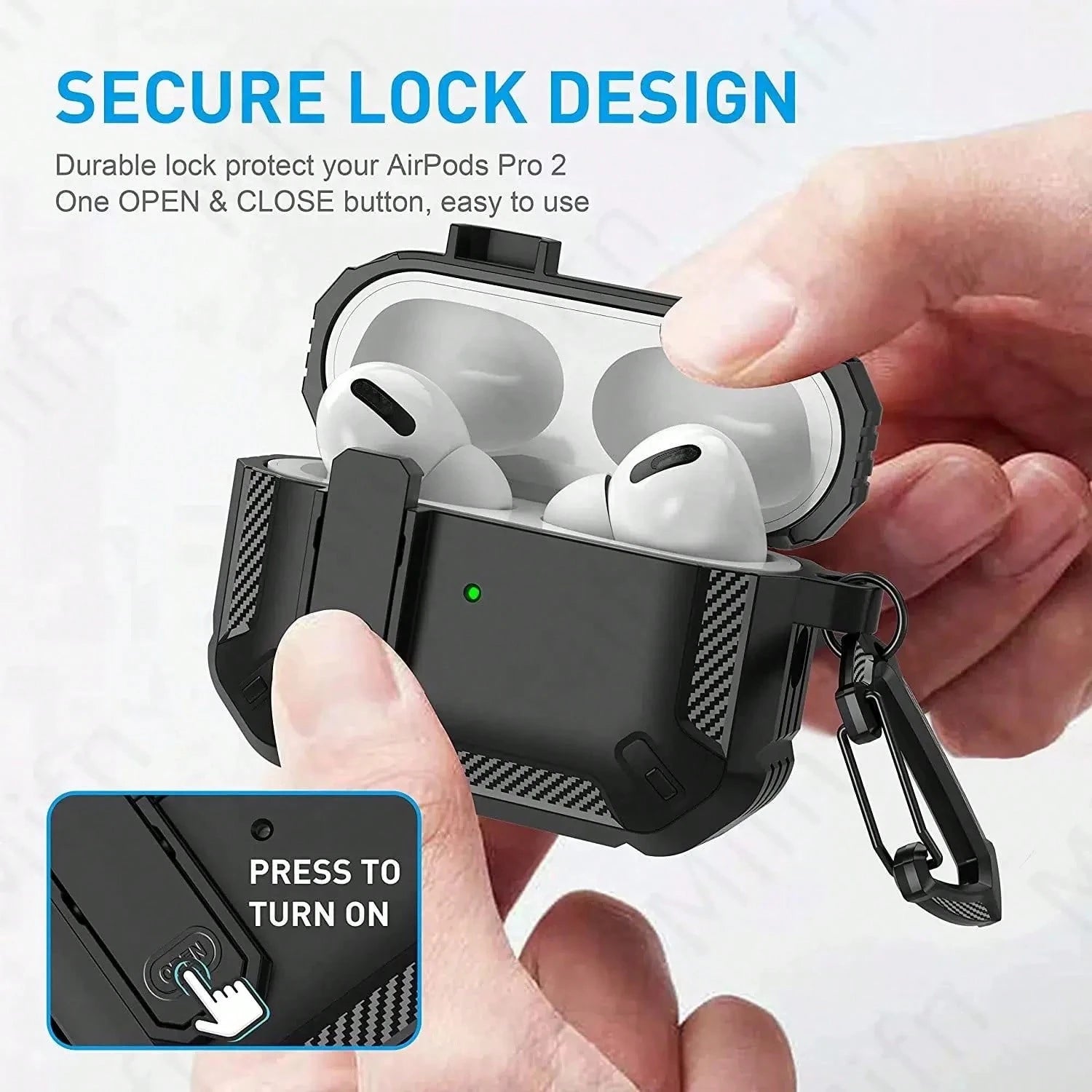Black Shockproof Case Only Compatible With Original Apple Bluetooth Earphones, Anti-Scratch And Anti-Drop Protective Case, With Cleaning Brush Spring Gift