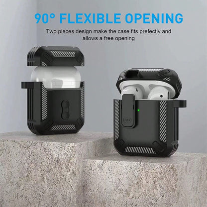 Black Shockproof Case Only Compatible With Original Apple Bluetooth Earphones, Anti-Scratch And Anti-Drop Protective Case, With Cleaning Brush Spring Gift