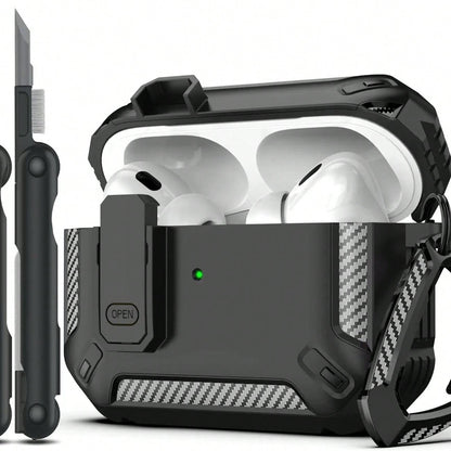 Black Shockproof Case Only Compatible With Original Apple Bluetooth Earphones, Anti-Scratch And Anti-Drop Protective Case, With Cleaning Brush Spring Gift