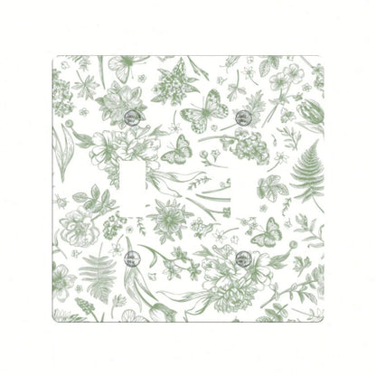 Bohemian Green Foliage Floral Switch Outlet Cover Easy Install No Wiring Compatible Single Double Switch Modern Farmhouse Housewarming Gift For Bedroo