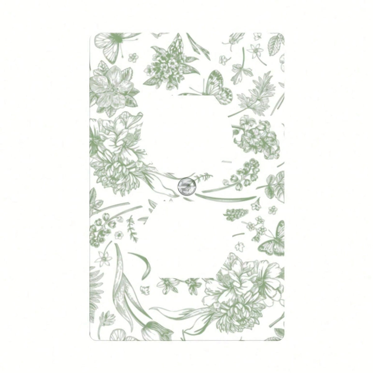 Bohemian Green Foliage Floral Switch Outlet Cover Easy Install No Wiring Compatible Single Double Switch Modern Farmhouse Housewarming Gift For Bedroo