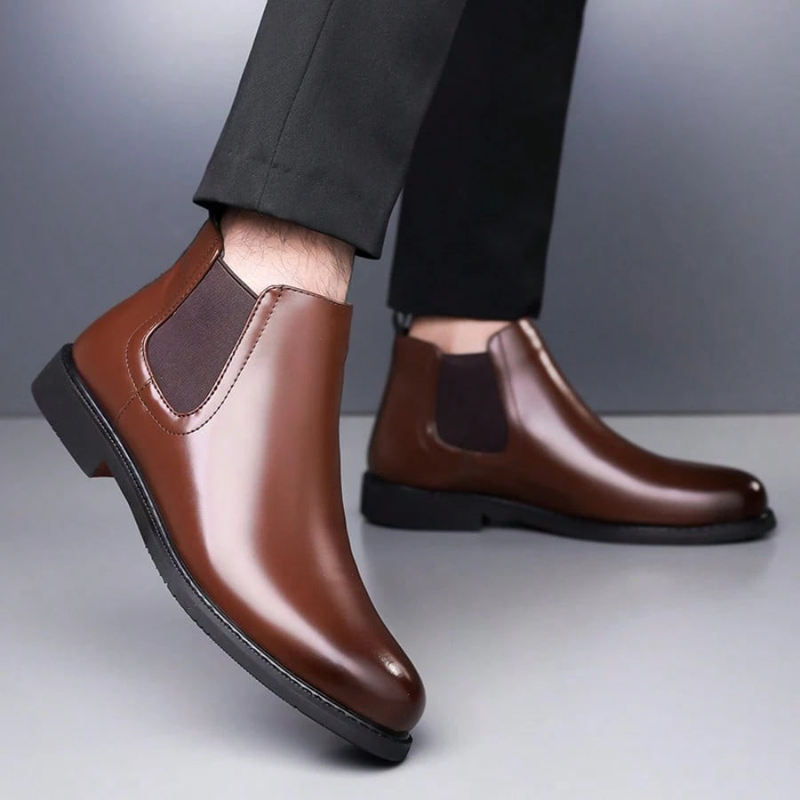 Boots For Men, Retro Chelsea Boots Casual Vintage Fashion Black Boots Slip On Vintage British Style All-Match Short Boots, New High-Top Motorcycle Boots, Versatile Casual Shoes, Korean Style, British