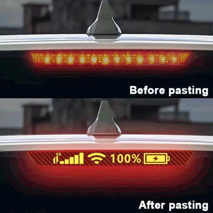 Brake Light Stickers, Signal Decorative Films, Suitable For High-Mounted Lights, With Carbon Fiber Texture. Fun Vinyl Stickers, Easy To Stick, Car Rear Tail Light Stickers