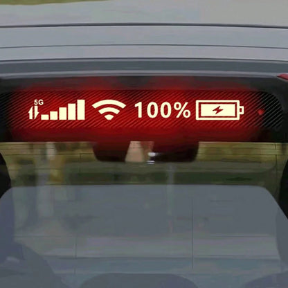 Brake Light Stickers, Signal Decorative Films, Suitable For High-Mounted Lights, With Carbon Fiber Texture. Fun Vinyl Stickers, Easy To Stick, Car Rear Tail Light Stickers