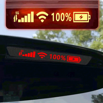 Brake Light Stickers, Signal Decorative Films, Suitable For High-Mounted Lights, With Carbon Fiber Texture. Fun Vinyl Stickers, Easy To Stick, Car Rear Tail Light Stickers