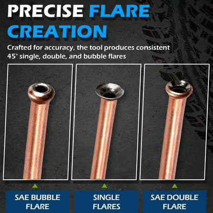 Brake Pipe Expansion Kit, 3/16 Inch And 1/4 Inch SAE Dual Torch Tools, Used For Brake Pipelines, Can Make Single And Double And Bubble Torches, Used For Vehicle Braking And Hydraulic Pipelines
