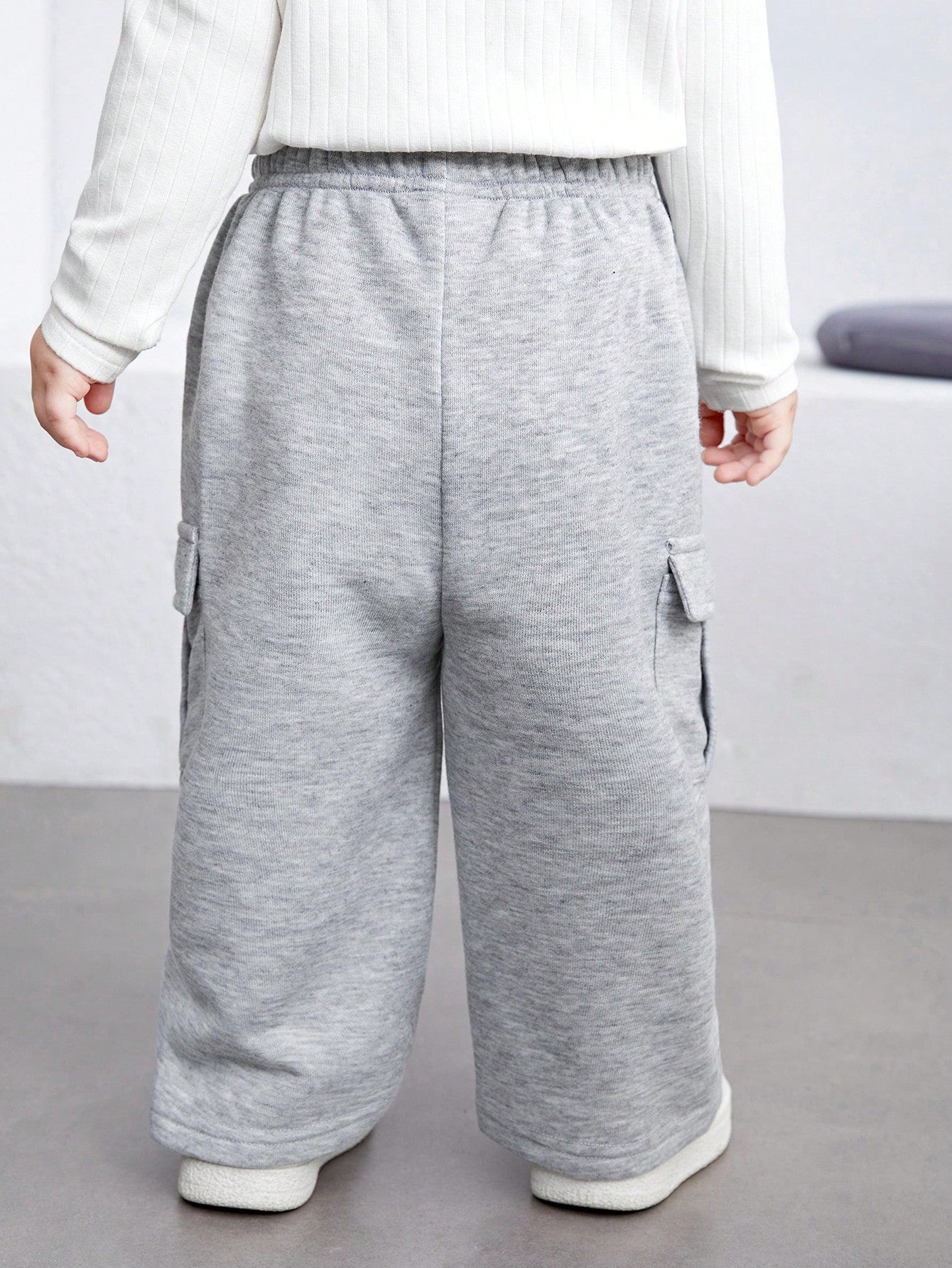 Bubblio Baby Boy/Girl Casual Korean-Style Knitted Sweatpants With Pockets, Loose Fit
