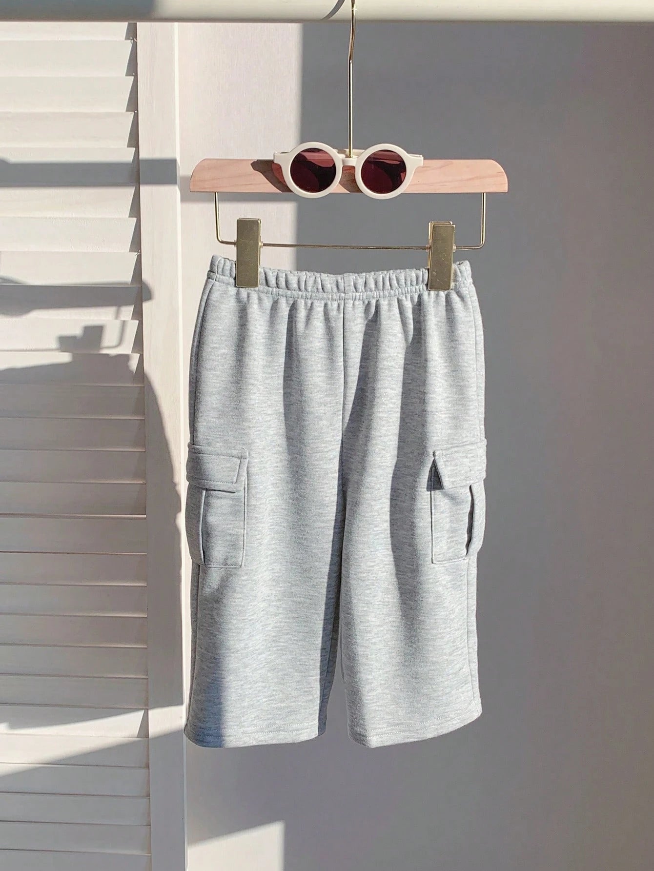 Bubblio Baby Boy/Girl Casual Korean-Style Knitted Sweatpants With Pockets, Loose Fit